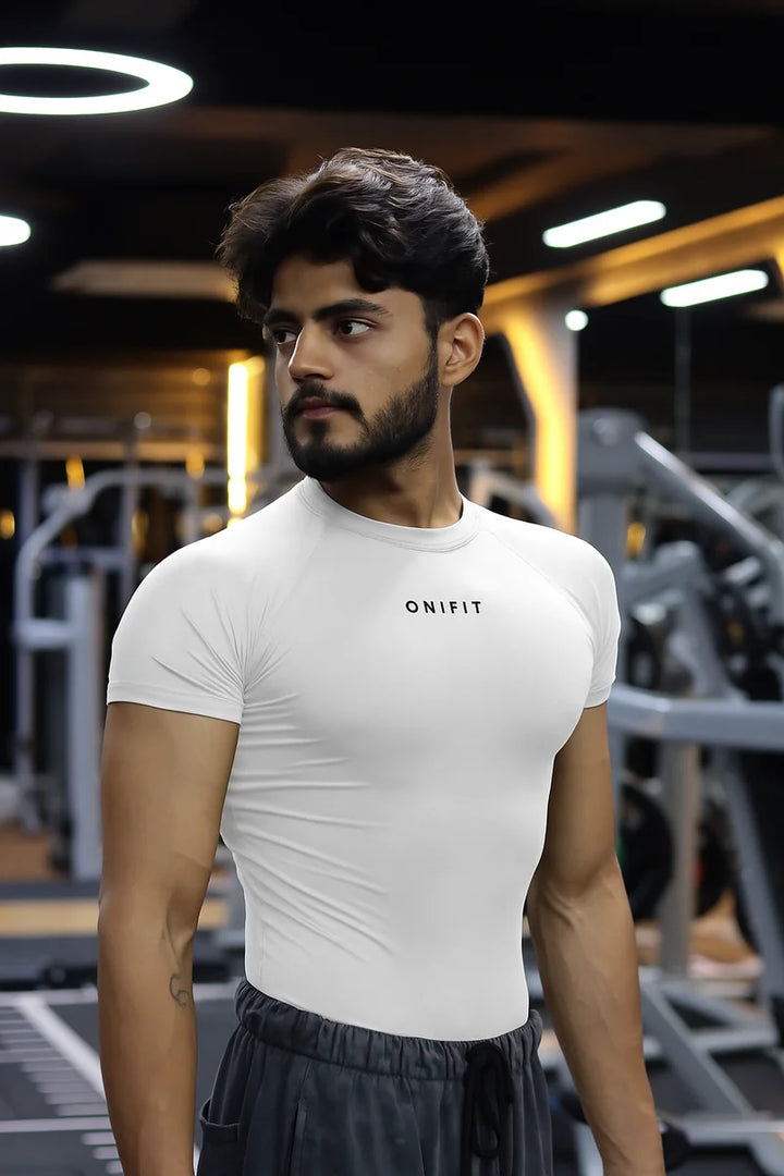 Onifit Compression Combo — Black &amp; White (Half Sleeve)