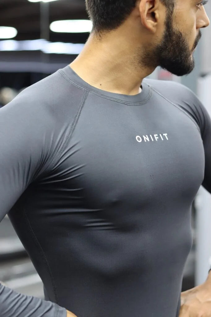 Onifit Compression Combo — Grey (Half &amp; Full Sleeve)
