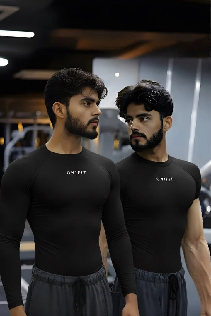 Onifit Compression Combo — Black (Half &amp; Full Sleeve) - Onifit