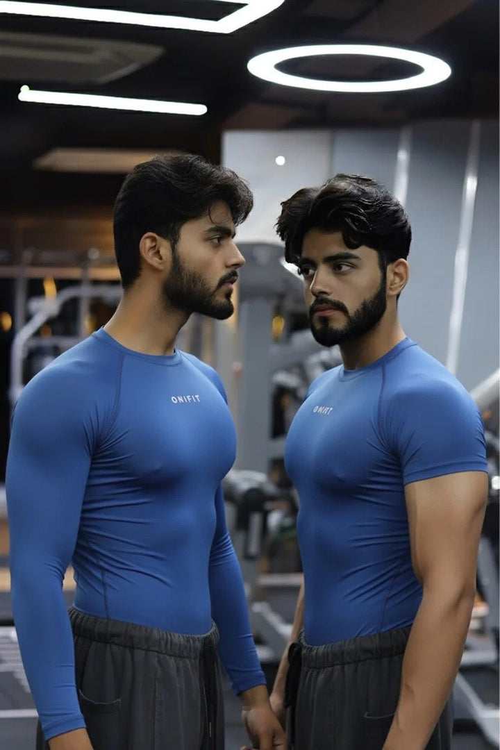 Onifit Compression Combo — Blue (Half &amp; Full Sleeve) - Onifit