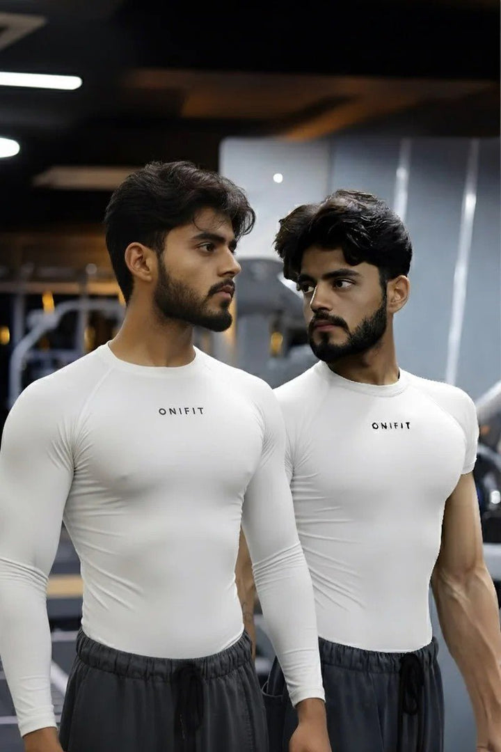 Onifit Compression Combo — White (Half &amp; Full Sleeve) - Onifit